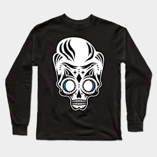 Calavera Sugar Skull Skeleton Long Sleeve T-Shirt